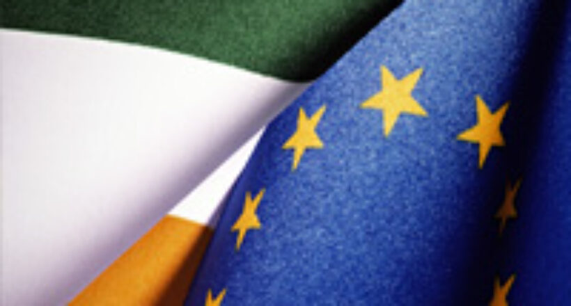 Ireland and Euro Flag