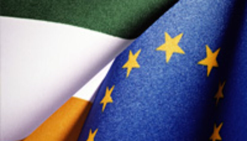 Ireland and Euro Flag