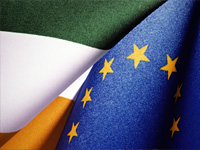 Ireland and Euro Flag